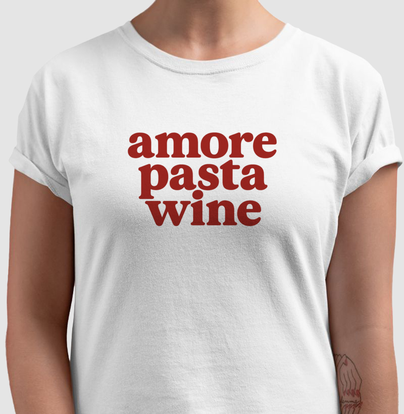 Camiseta Amore Pasta Wine
