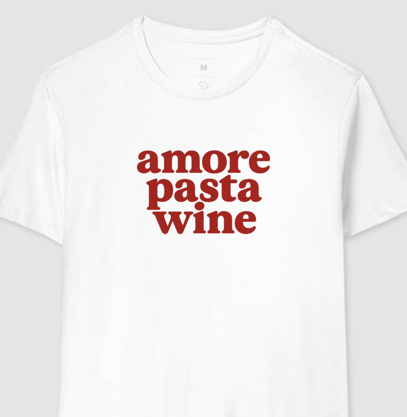 Camiseta Amore Pasta Wine